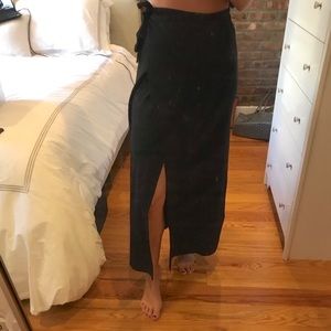 Banana Republic - Black wrap maxi skirt